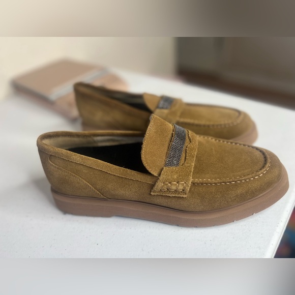 Vaneli Women’s embellished suede loafers beads Size 8.5 Sparkly Casual - Picture 2 of 7